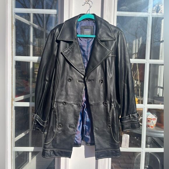 American Modern Alexander Julian Genuine Lambskin Leather Jacket - Picture 3 of 13